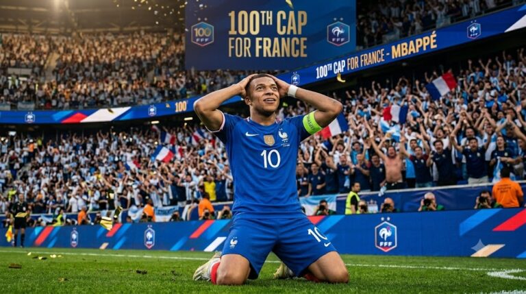 Kylian Mbappe Reaches 100 Caps for France: A New Milestone for Les Bleus’ Captain