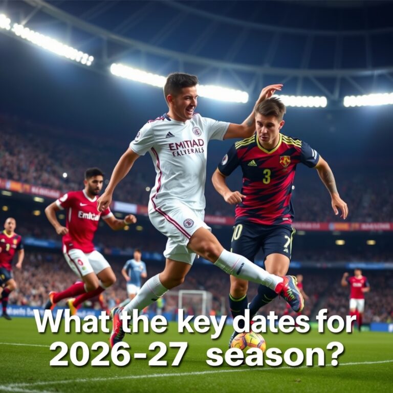 What are the key dates for the 2026-27 football season?