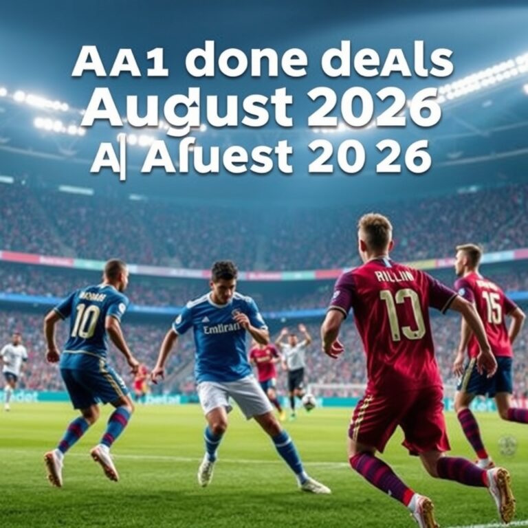 All done deals in August 2026